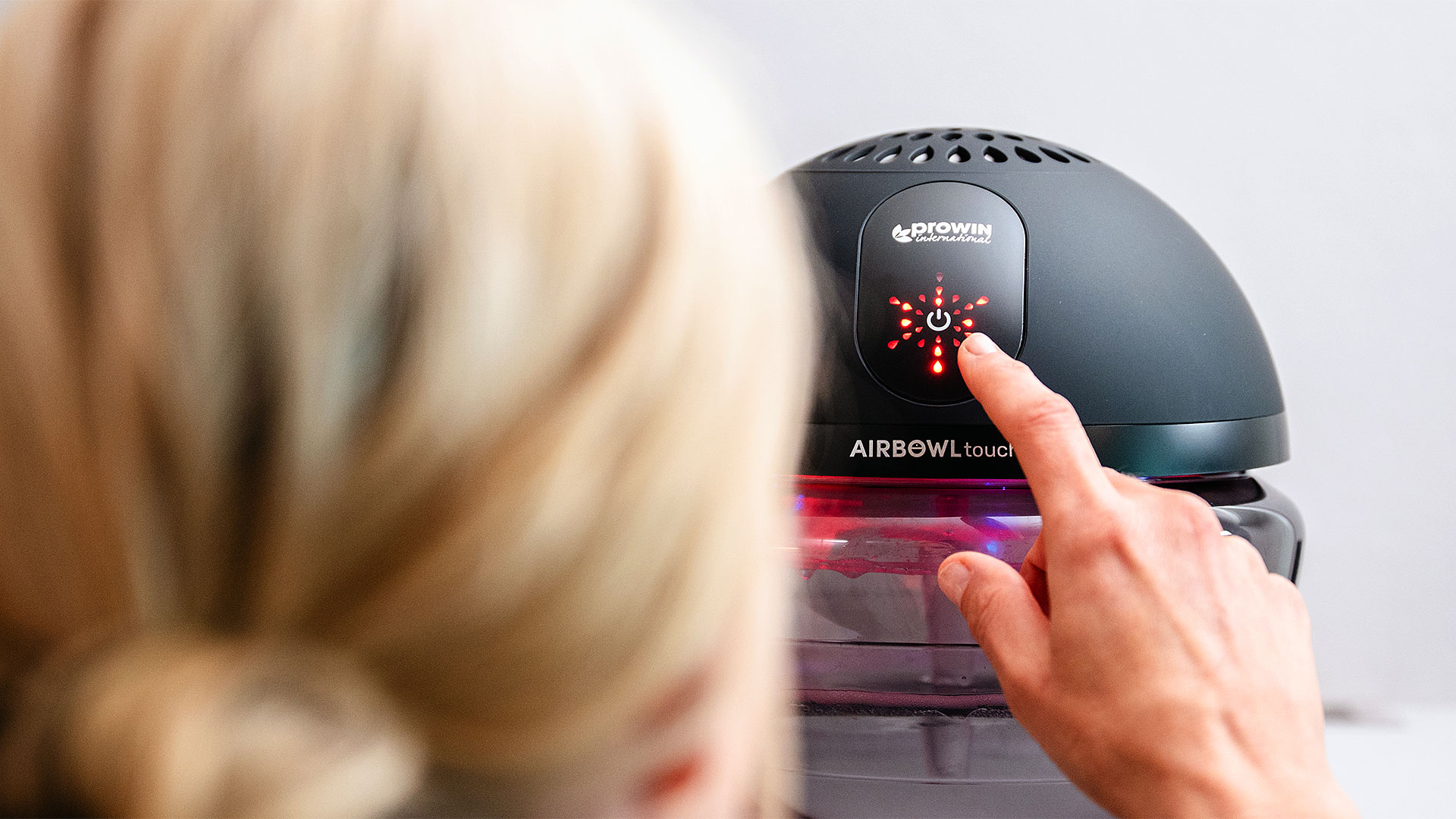 De 3 vermogensstanden van de AIRBOWL touch
